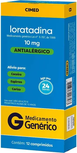 LORATADINA 10MG CX 12 COMP CIMED