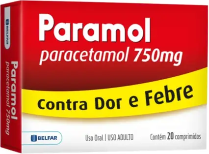 PARACETAMOL 500MG CX 20 COMP  - PARAMOL -  BELFAR