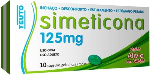 SIMETICONA 125MG CAPS MOLE CT BL AL PLAS TRANS X 10 SANDOZ