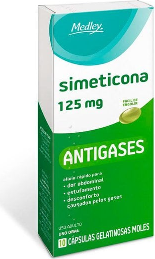 SIMETICONA 125MG CX 10 CAPS MEDLEY