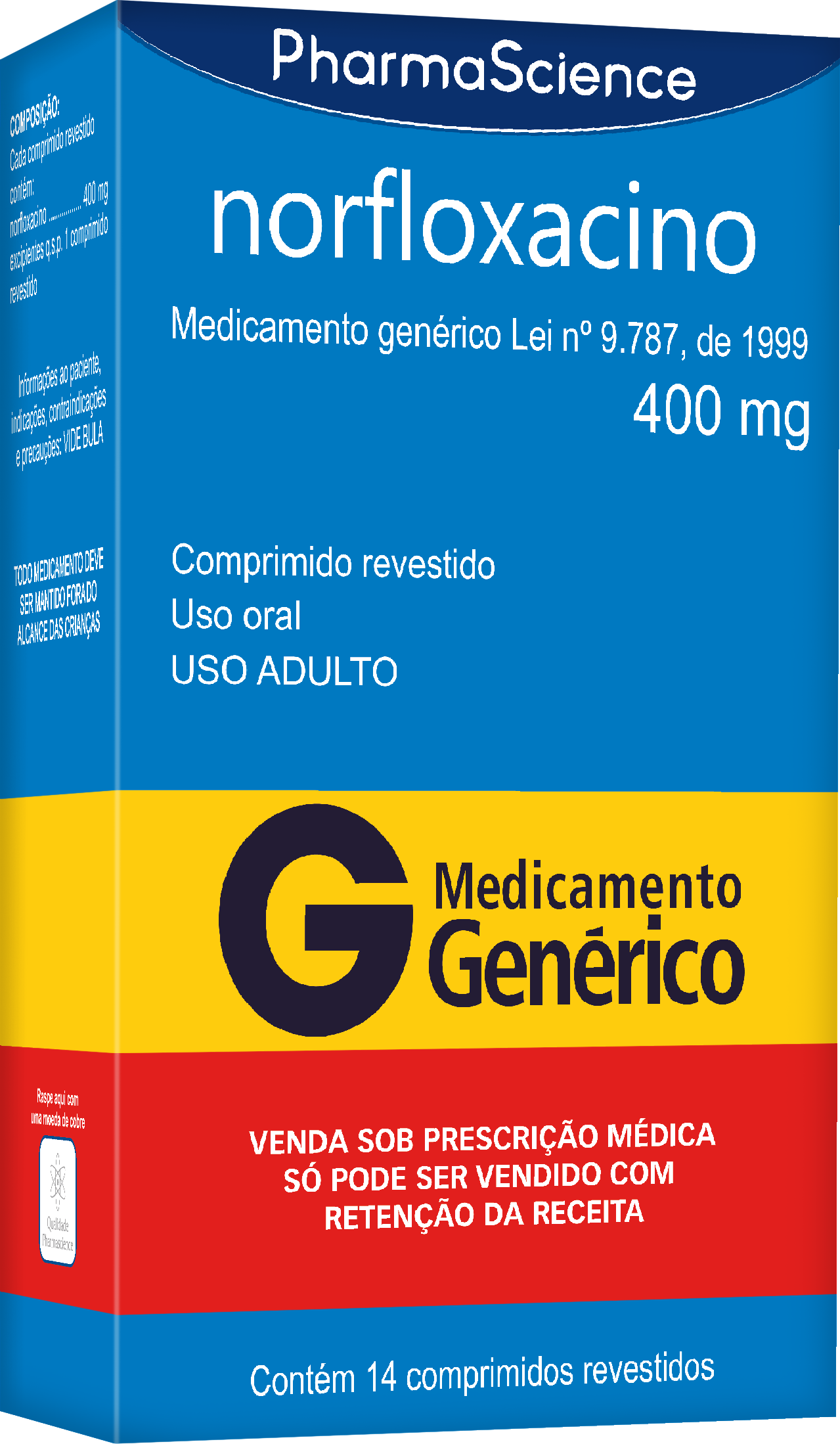 NORFLOXAXINO 400G 14CP PHARMASCIENCE