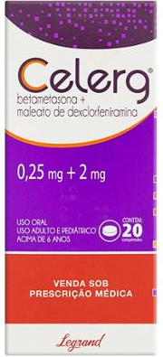 DEXCLOR+BETAMETASONA CX 20  - CELERG -  LEGRAND