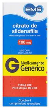 SIDELNAFILA 100MG CX 04 COMP EMS