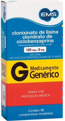 CLONIXINATO DE LISINA+CICLOBENZAPRINA 1 BLT X 15 COMP EMS ERI