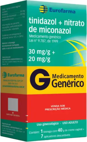TINIDAZOL+ MICONAZOL CREM VAG 40G 7APLIC EUROFARMA