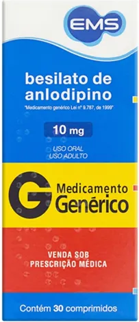 ANLODIPINO 10MG CX 30 COMP EMS