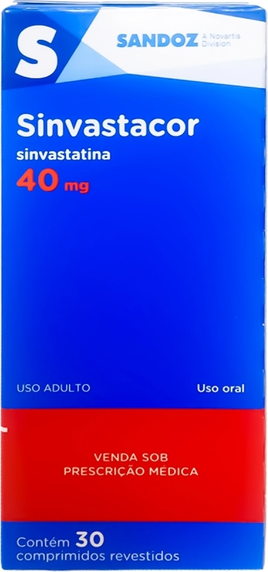 SINVASTACOR 40MG CX 30 COMP SANDOZ
