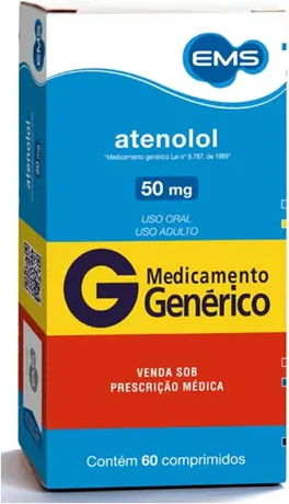 ATENOLOL 50MG CX 30 COMP EMS