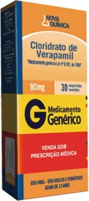 VERAPAMIL 80MG CX 30 COMP NOVA QUIMICA
