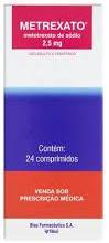 METREXATO 2,5MG CX 24 COMP BLAU