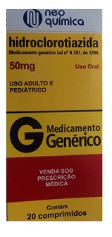 HIDROCLOROTIAZIDA 50MG CX 20 COMP NEO QUIMICA