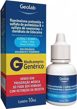 FLUOCINOLONA ACETONIDA+NEO+POLI+LIDO SOL OTOLOGICA 10ML GEOLAB