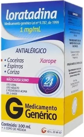 LORATADINA 1MG XPE 100ML GLOBO