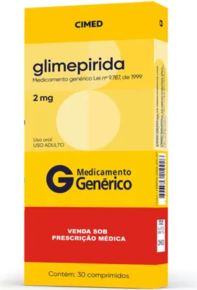 GLIMEPIRIDA 2MG CX 30 COMP CIMED