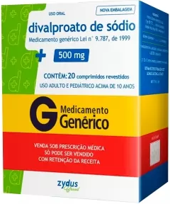 DIVALPROATO SODIO 500MG CX 20 COMP ZYDUS NIKKHO