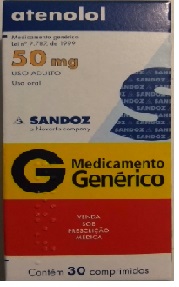 ATENOLOL 50MG CX 30 COMP SANDOZ