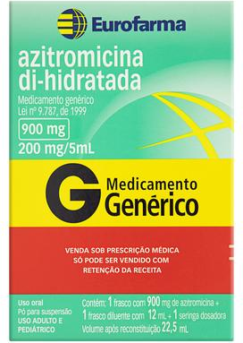 AZITROMICINA 900MG PO P ORAL 22,5ML+SER EUROFARMA