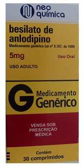 ANLODIPINO 5MG CX 30 COMP NEO QUIMICA