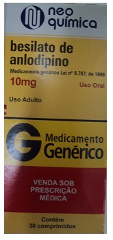 ANLODIPINO 10MG CX 30 COMP NEO QUIMICA