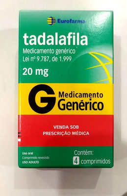TADALAFILA 20MG CX 04 COMP EUROFARMA