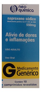 NAPROXENO 550MG CX 10 COMP NEO QUIMICA