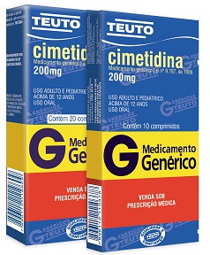 CIMETIDINA 200MG CX 20 COMP TEUTO
