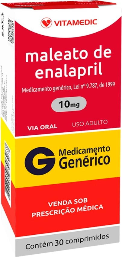 ENALAPRIL 10MG CX ENV 30 COMP VITAMEDIC