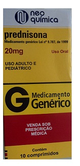 PREDNISONA 20MG CX 10 COMP NEO QUIMICA