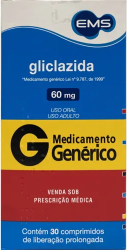 GLICLAZIDA 60MG CX 30 COMP EMS