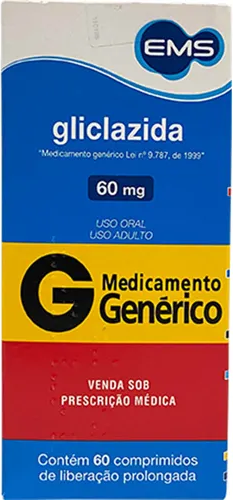 GLICLAZIDA 60MG CX 60 COMP EMS