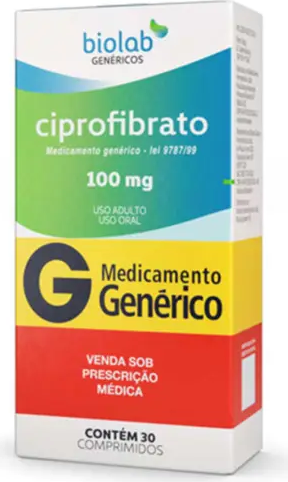 CIPROFIBRATO 100MG CX 30 COMP BIOLAB