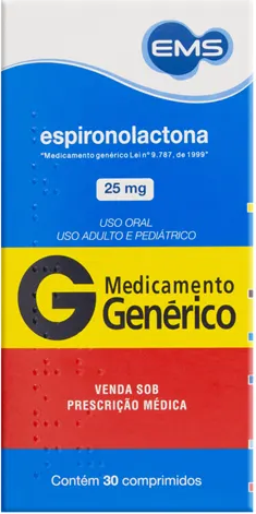 ESPIRONOLACTONA 25MG CX 30 COMP EMS