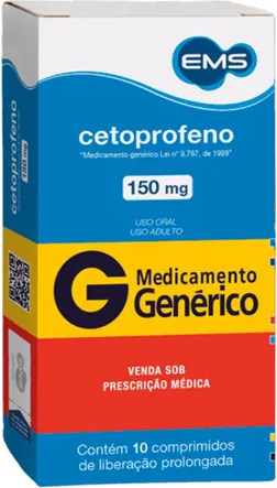 CETOPROFENO 150MG CX 10 COMP EMS