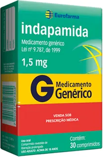 INDAPAMIDA 1,5MG CX 60 COMP EUROFARMA