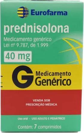 PREDNISOLONA 40MG CX 7 COMP EUROFARMA
