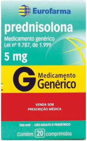 PREDNISOLONA 20MG CX 10 COMP EUROFARMA
