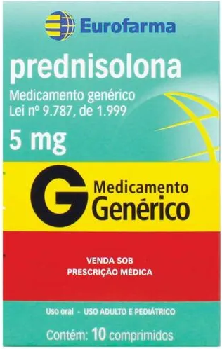 PREDNISOLONA 5MG CX 10 COMP EUROFARMA