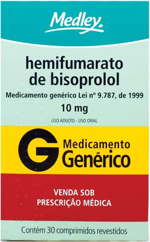 BISOPROLOL 10MG CX 30 COMP MEDLEY