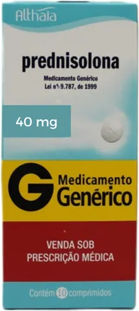PREDNISOLONA 40MG CX 10 COMP ALTHAIA