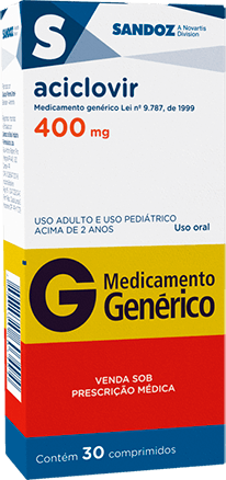 ACICLOVIR 400MG CX 30 COMP NOVARTIS