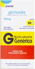 GLICLAZIDA 30MG CX 30 COMP PHARLAB