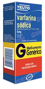 VARFARINA SODICA 5MG CX 30 COMP TEUTO