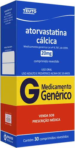 ROSUVASTATINA 20MG CX 30 COMP TEUTO