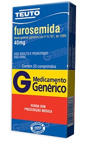 FUROSEMIDA 40MG CX 20 COMP BRANCO TEUTO