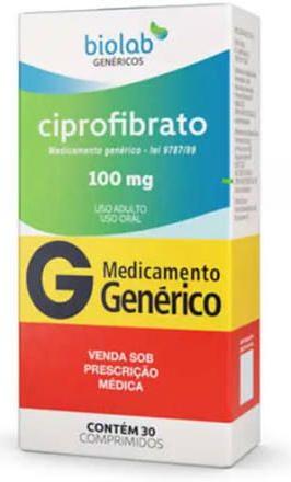 CIPROFIBRATO 100MG CX 60 COMP BIOLAB