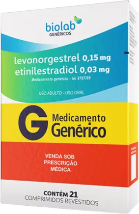 LEVONORGESTREL+ETINILESTRADIOL 0,15+0,03MG CX 21 COMP BIOLAB