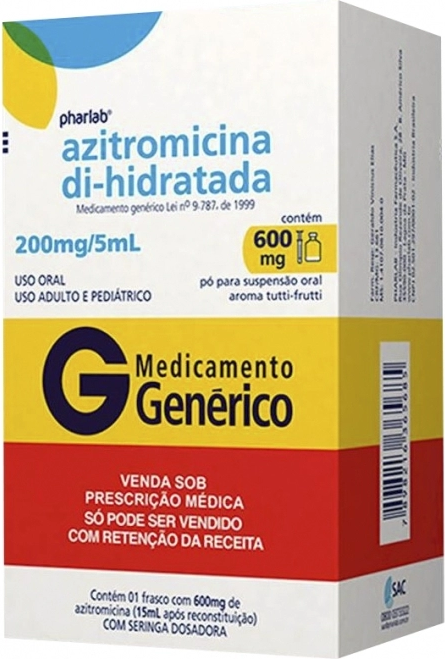 AZITROMICINA 600MG PO P ORAL 15ML+SER PHARLAB