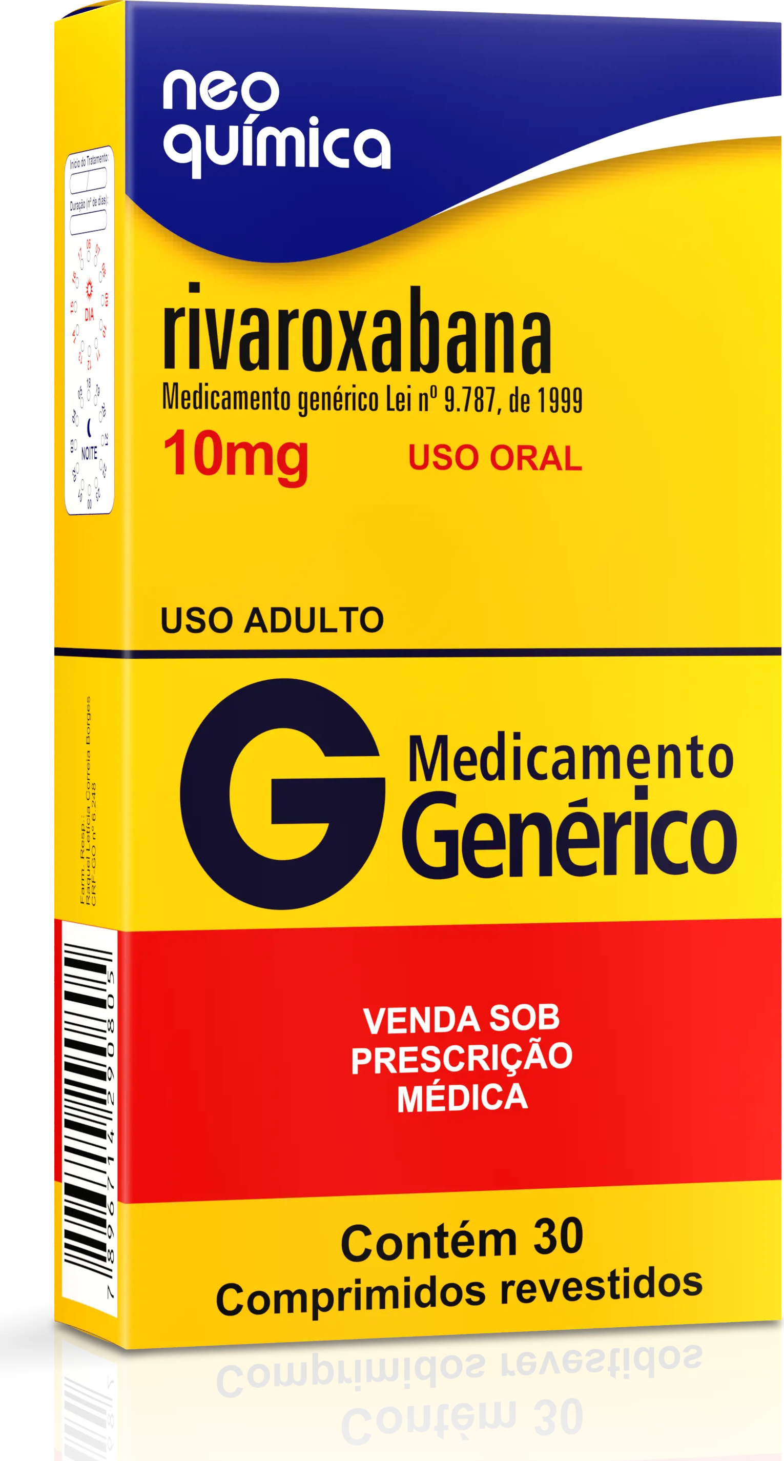 RIVAROXABANA 10MG CX 30 COMP NEO QUIMICA