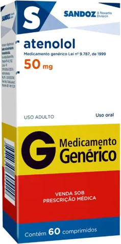 ATENOLOL 25MG CX 60 COMP SANDOZ