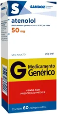 ATENOLOL 50MG CX 60 COMP SANDOZ